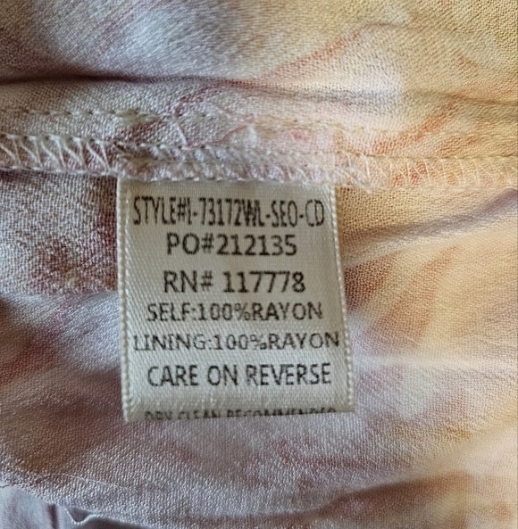 Lovestitch Women's Floral Tiered Short-Sleeve Maxi Dress in Peach/Light Pink - Picture 6 of 12